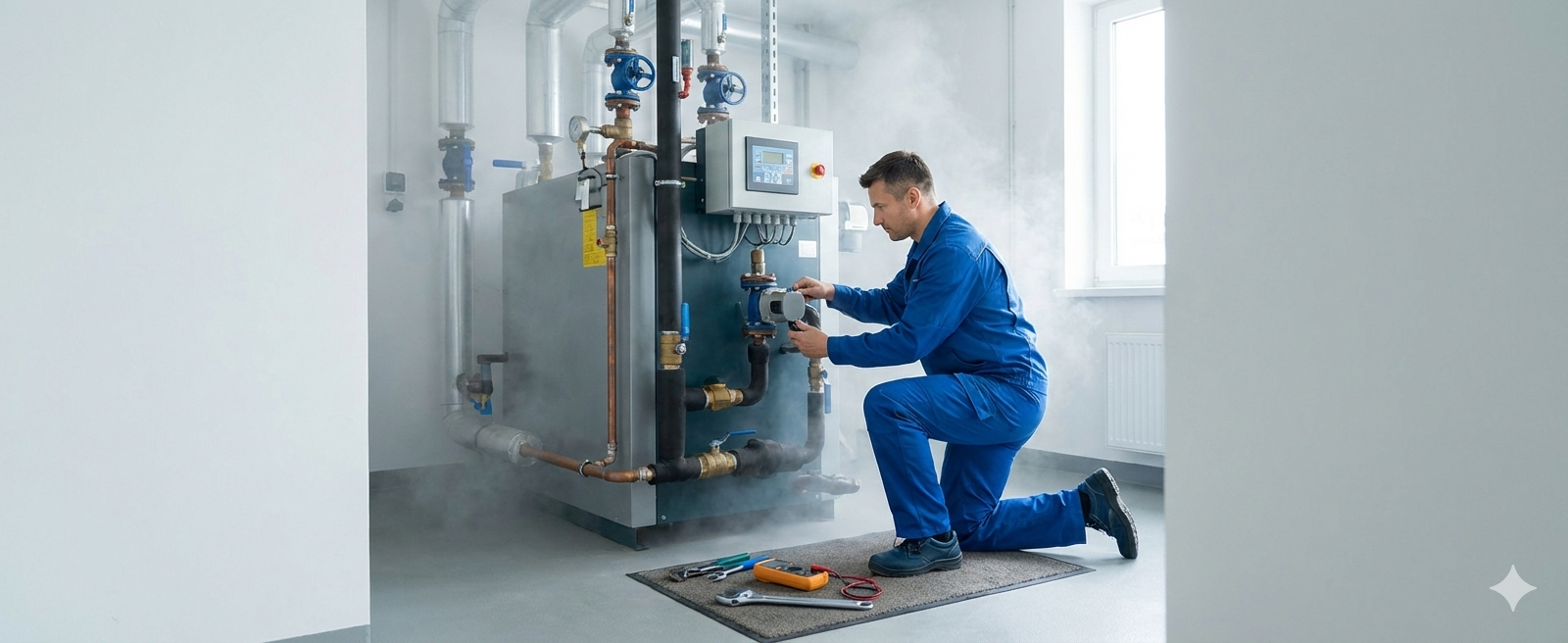 Professional steam room generator repair and descaling service Singapore